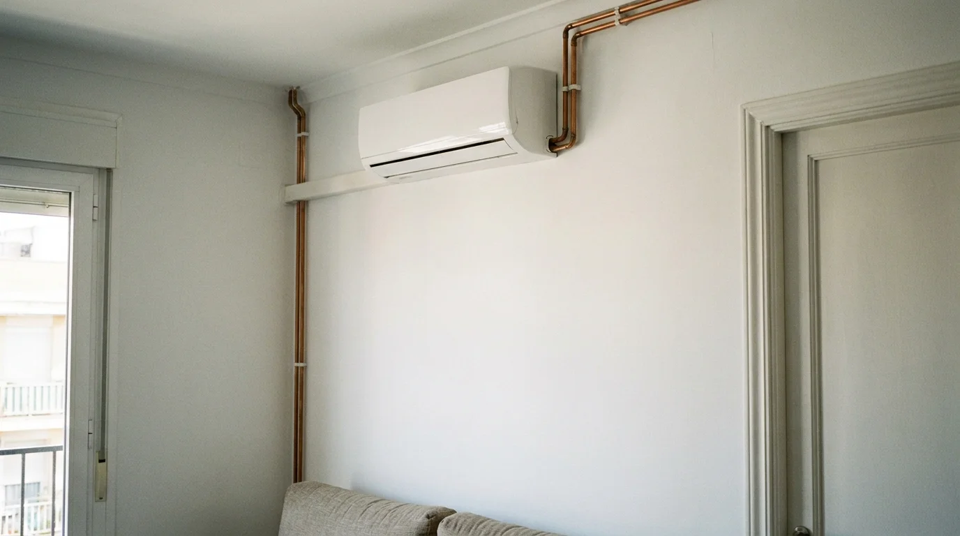 Unidad interior de aire acondicionado en vivienda de Costa Brava